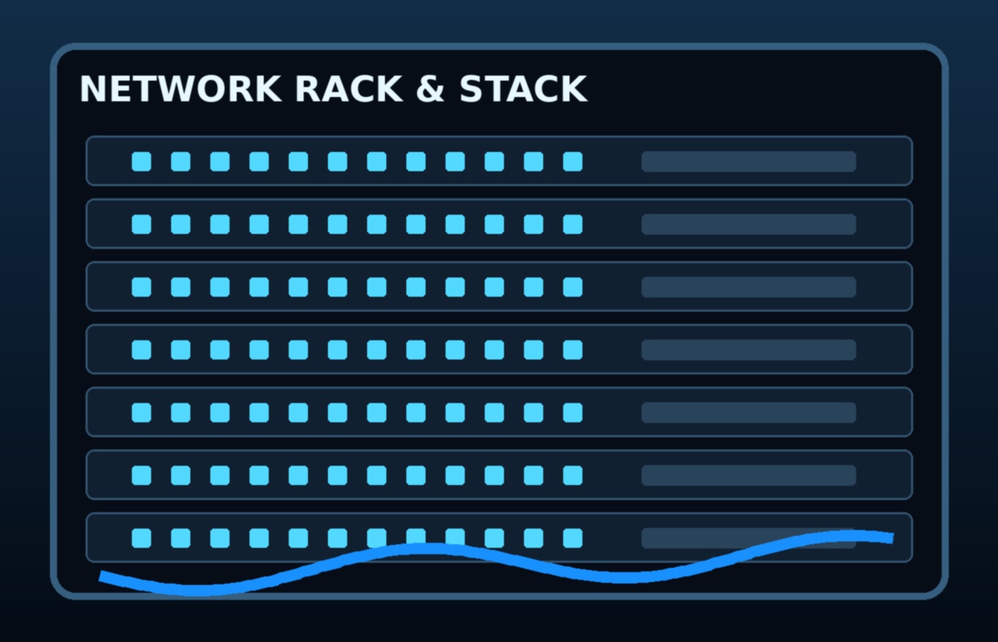 Organized network rack